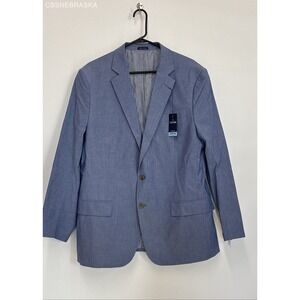 Stafford Mid Blue Men's Suit Two Button Classic Fit - Size 46R